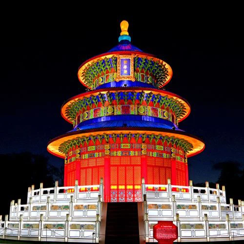 नया साल लाल चीनी पैलेस लालटेन